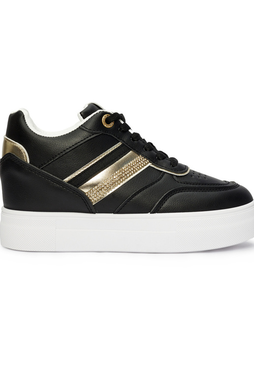 Schwarze Sneakers-Modellschuhe mit... Schwarze Sneakers-Modellschuhe mit...