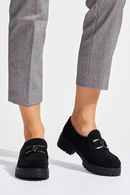 schwarze Wildledermokassins für Damen schwarze Wildledermokassins für Damen