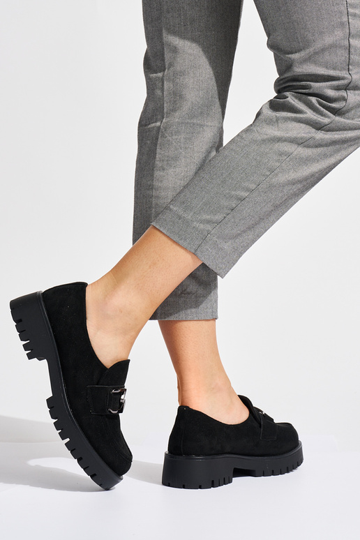 schwarze Wildledermokassins für Damen schwarze Wildledermokassins für Damen