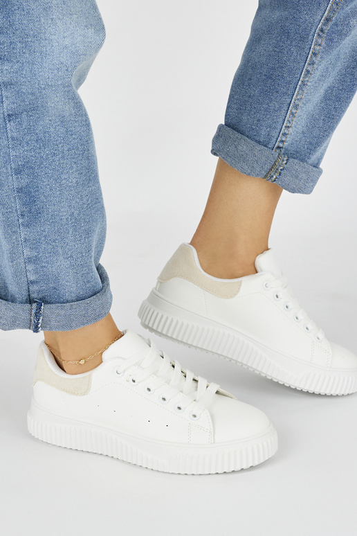 Weiße klassische Damen-Sneakers mit...