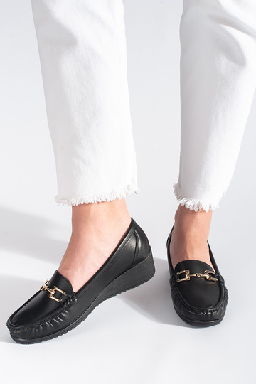 schwarze Damenmokassins mit... 2