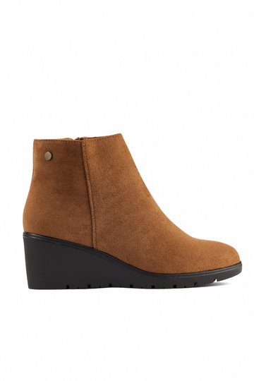 braune Keilschuhe
