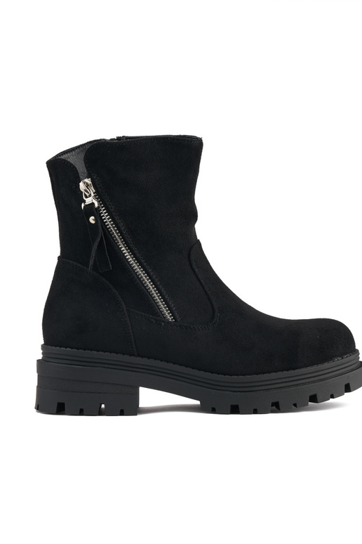 schwarze Damenschuhe mit dekorativem...