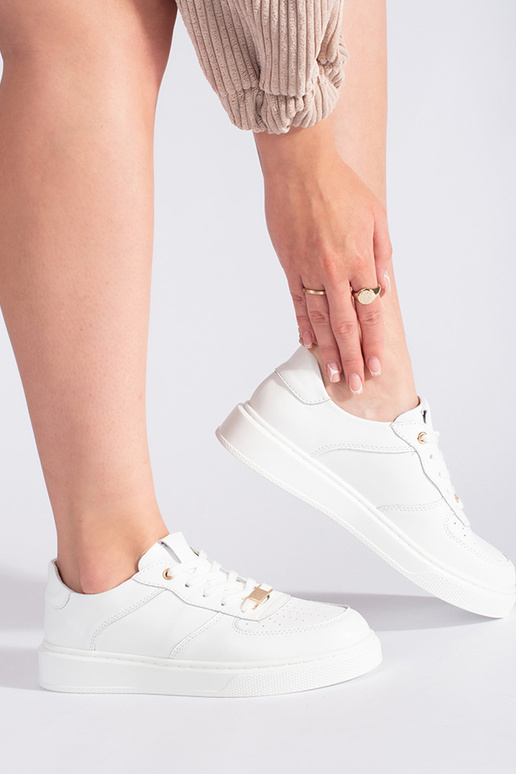 Weiße Damen-Sportschuhe aus Leder Weiße Damen-Sportschuhe aus Leder