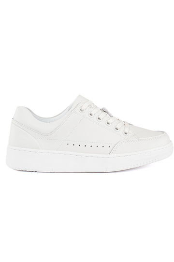 weiße Lederschuhe mit hohem...