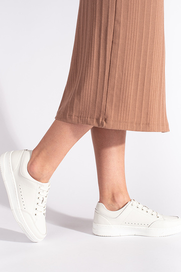 weiße Lederschuhe mit hohem... 2