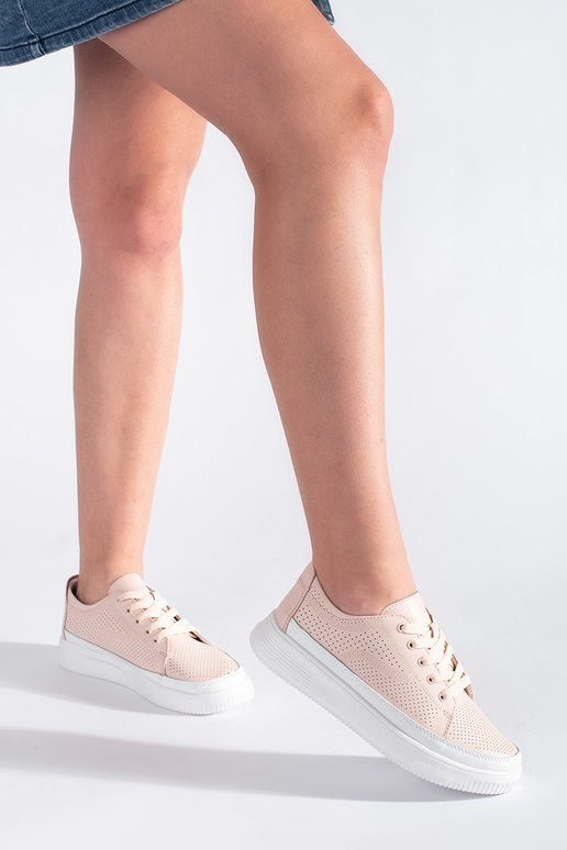 Durchbrochene Lederschuhe rosa Sergio...