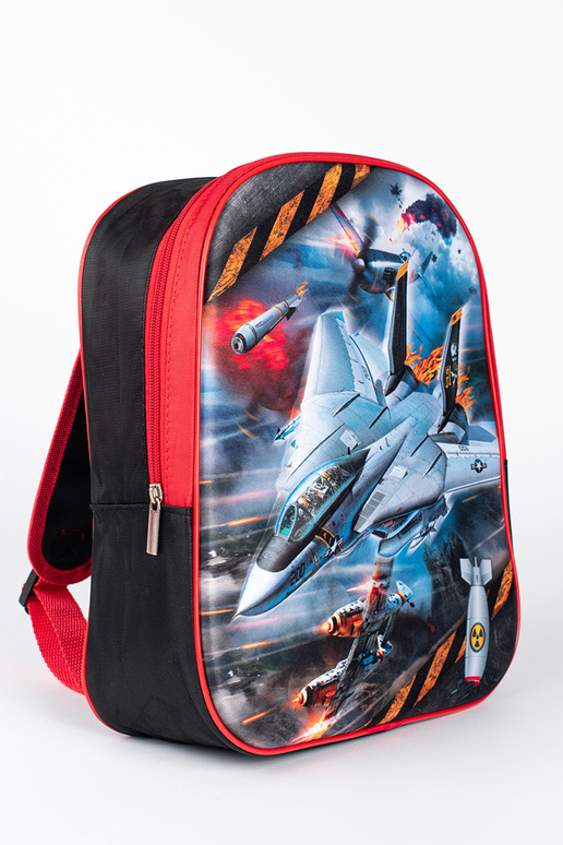 Schwarz-roter Rucksack für Jungen ze... Schwarz-roter Rucksack für Jungen ze...