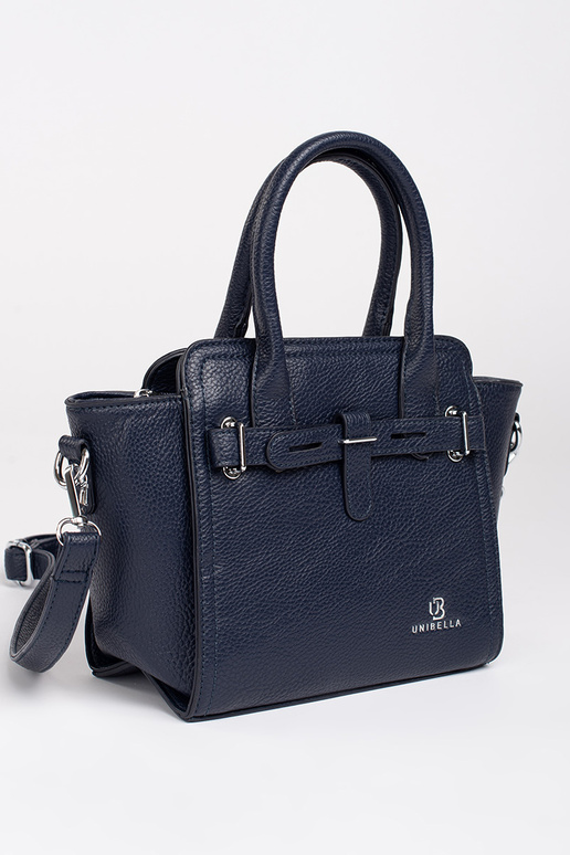 Dunkelblau elegante Handtasche ze...