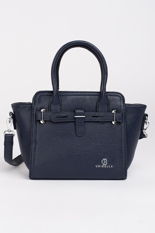 Dunkelblau elegante Handtasche ze...