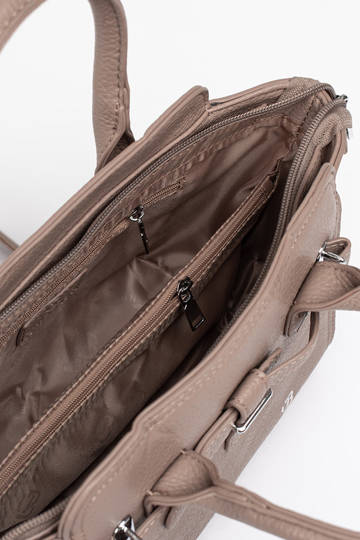 elfenbeinfarbe elegante Handtasche ze...