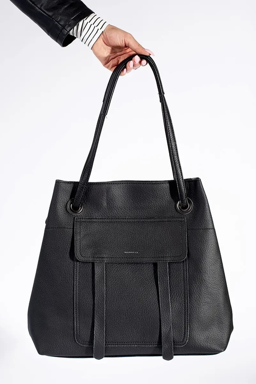 schwarze Handtasche Shopper