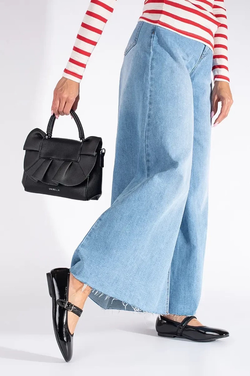 schZuarze Farbe lackiert Ballerinas schZuarze Farbe lackiert Ballerinas