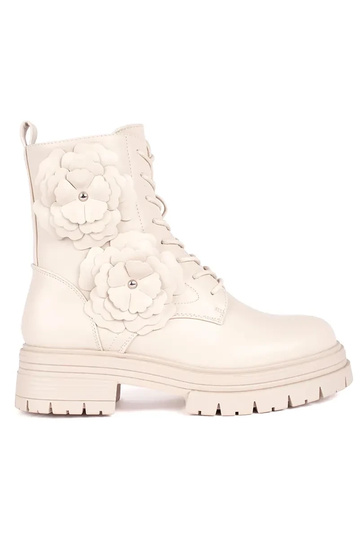 Beige isolieren Damenstiefel