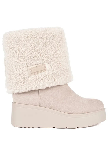 Beige gefütterte...