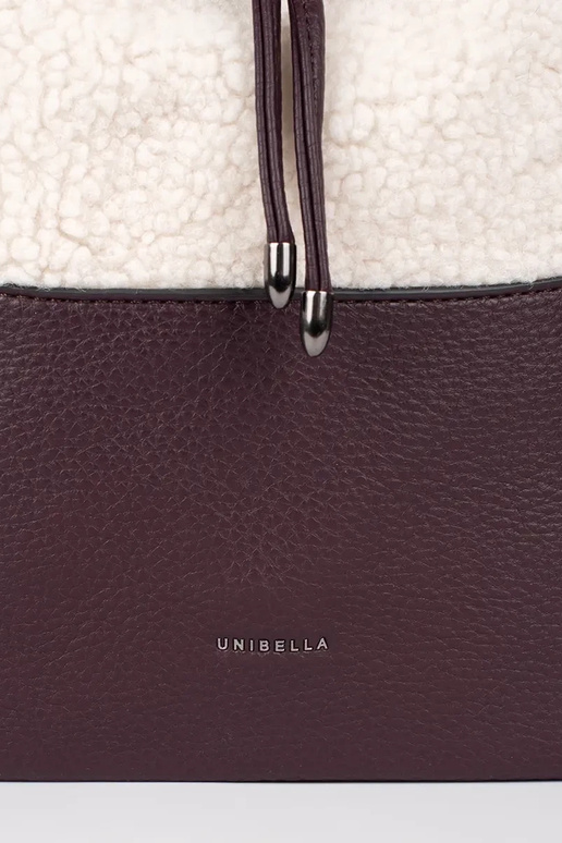 Dunkelbraune elegante Handtasche mit...