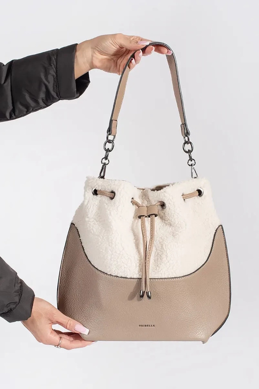 Elegante Handtasche mit Pelz in...