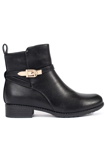 Schwarze Damenstiefel mit...