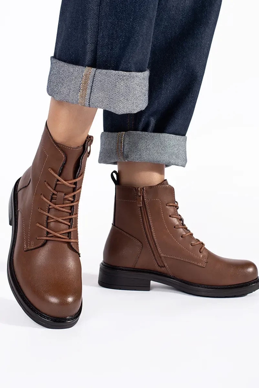 Braune Damen-Schnürschuhe von Sergio...