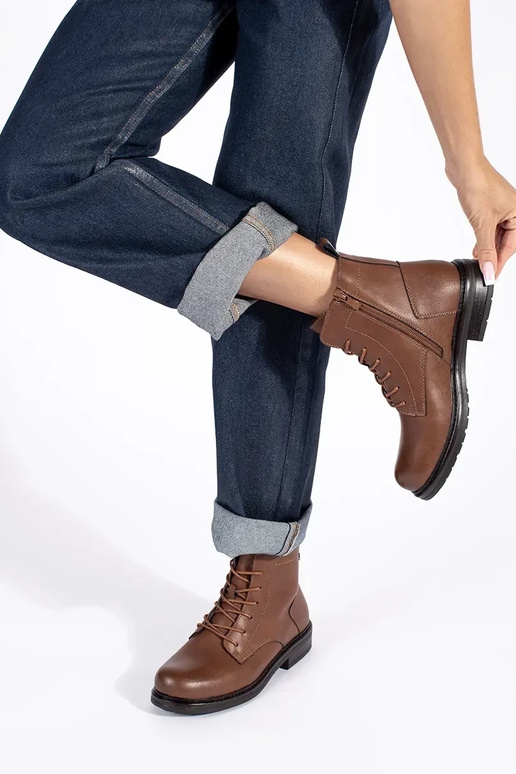 Braune Damen-Schnürschuhe von Sergio...