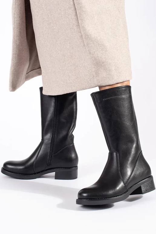 Damenschuhe aus schwarzem Leder von...