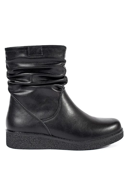 Schwarzes Leder Damen Plateauschuhe... Schwarzes Leder Damen Plateauschuhe...