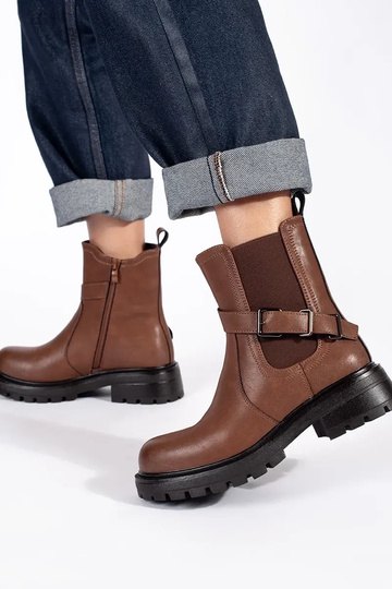 Damenschuhe aus braunem... 2