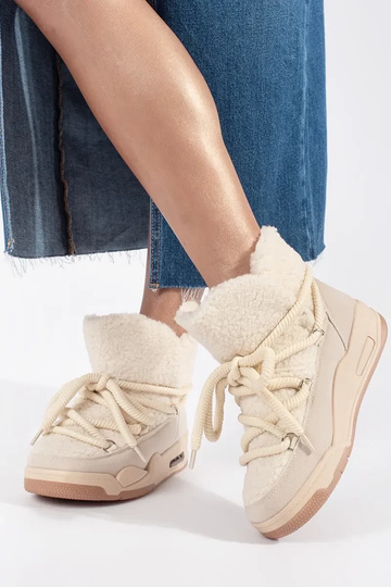 Beige Damen-Schneestiefel... 2