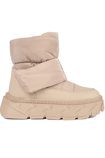 Beige Damen-Schneestiefel...