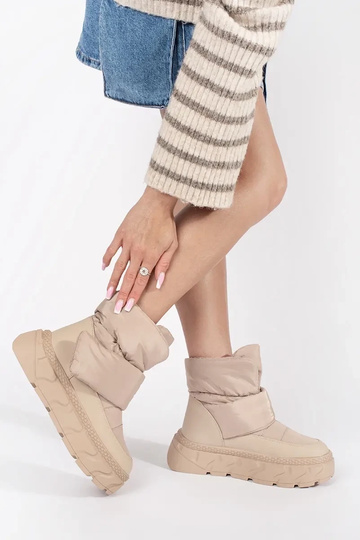 Beige Damen-Schneestiefel... 2