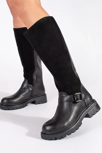 Schwarze Leder Damen... 2