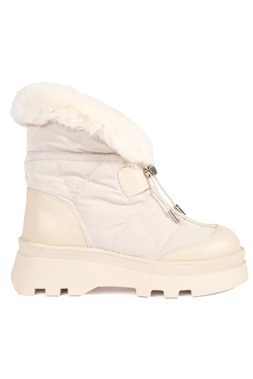 Beige Schneestiefel für...