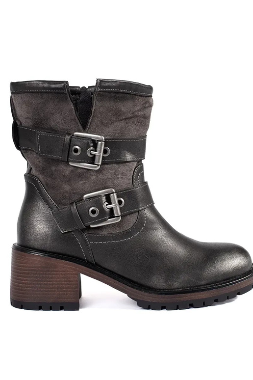 Dunkelbraune Damenstiefel mit Absatz... Dunkelbraune Damenstiefel mit Absatz...