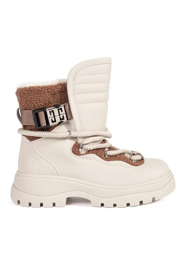 Beige Schneestiefel für...