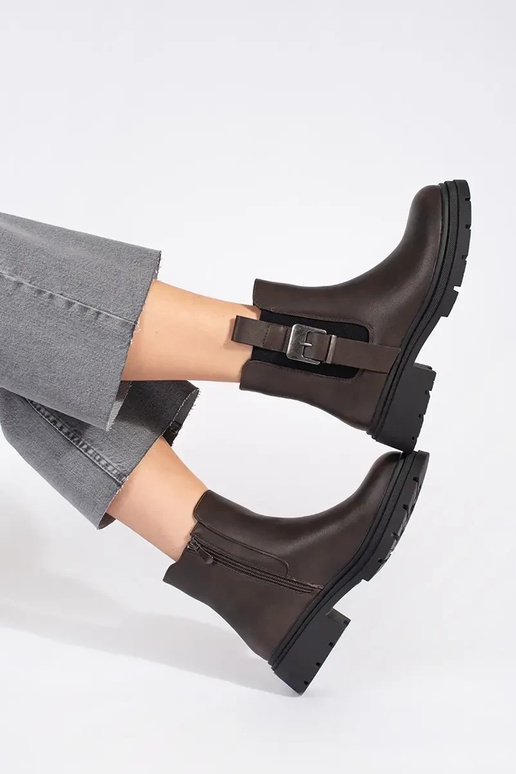 braune Farbe Schuhe Frauen Schuhe mit...