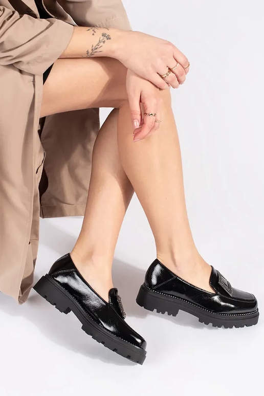 Mokassins schZuarze Farbe Frauen mit...