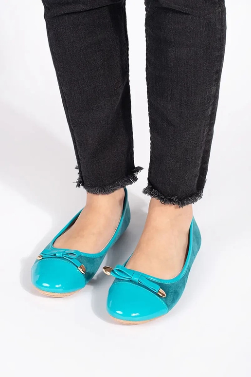 blaue Farbe INohnung Ballerinas z...