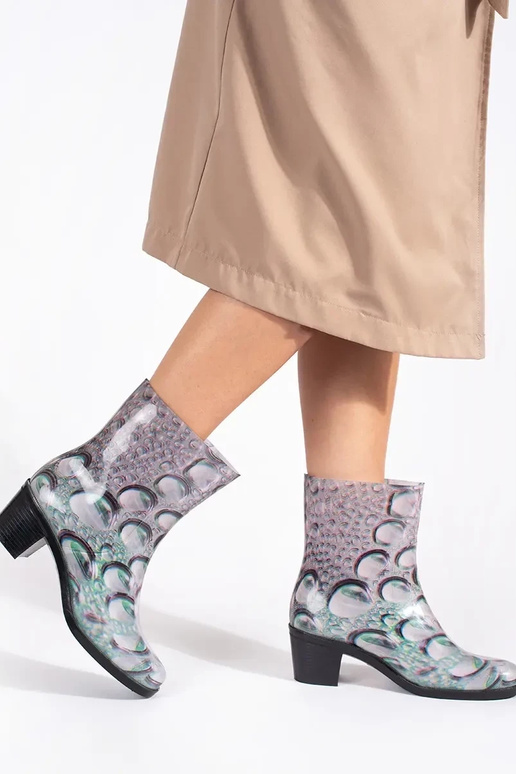 Gummistiefel Zu krople auf High Heels