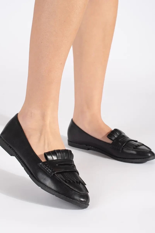 Schwarze Mokassins Schwarze Mokassins