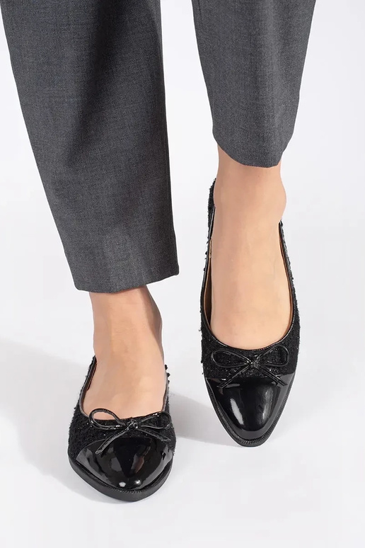 schZuarze Farbe funkeln Ballerinas...