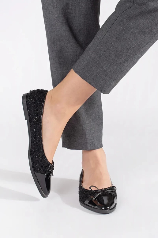 schZuarze Farbe funkeln Ballerinas...