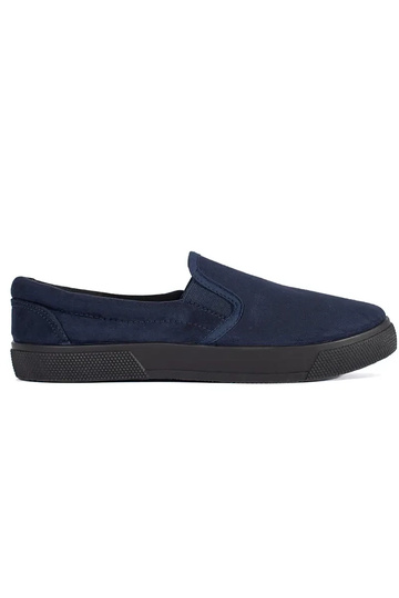Blaue Slip-On Schuhe