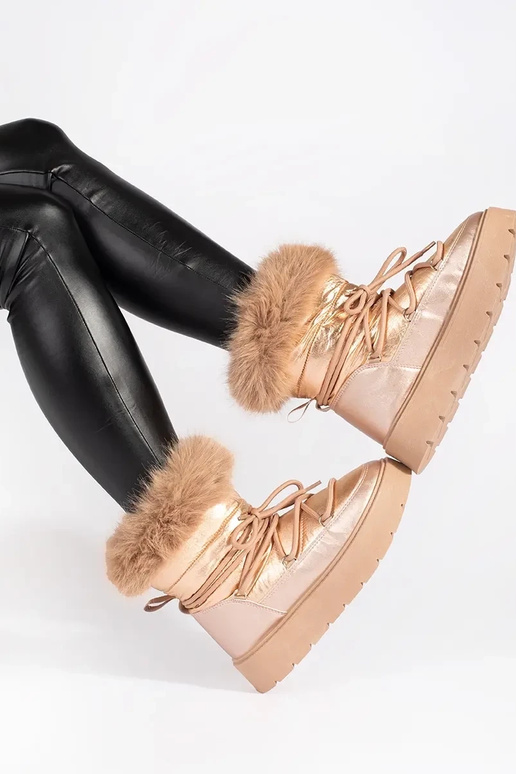 goldene Farbe Schneestiefel für Damen... goldene Farbe Schneestiefel für Damen...