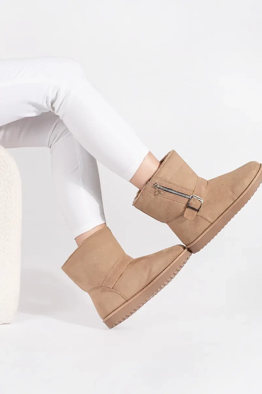 Elfenbeinfarbe Damen-Schneestiefel... Elfenbeinfarbe Damen-Schneestiefel...