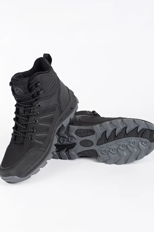 Schwarze hohe Wanderschuhe für Herren