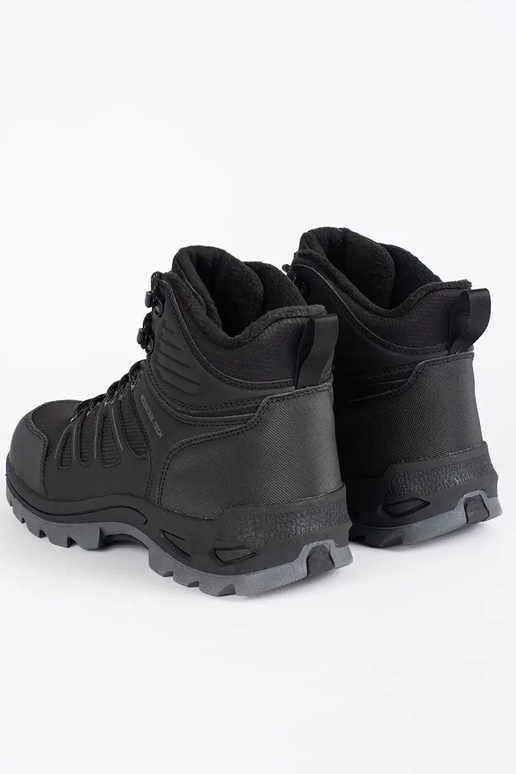 Schwarze hohe Wanderschuhe für Herren