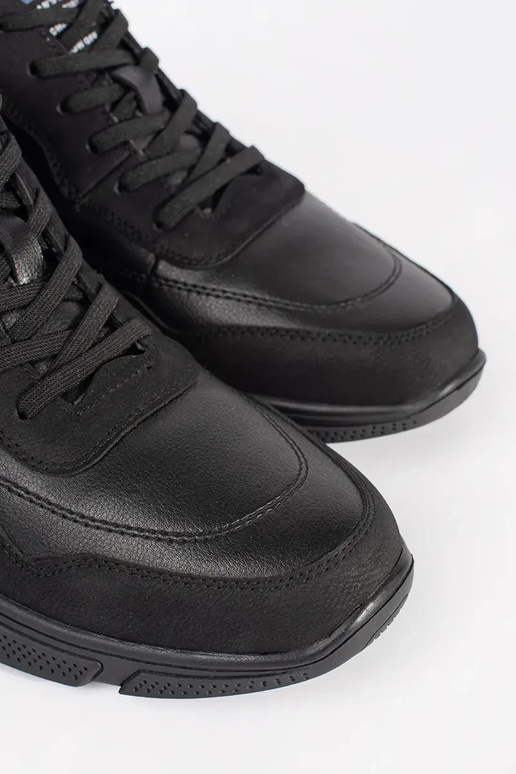 Schwarze Herren Schnürstiefel Schwarze Herren Schnürstiefel