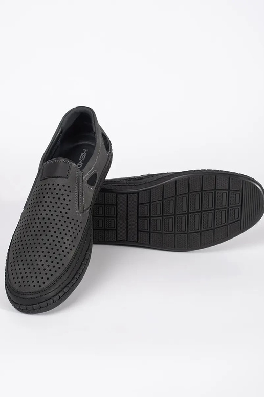 Graue Herren durchbrochene Schuhe Graue Herren durchbrochene Schuhe