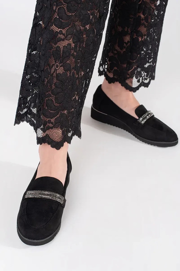 Schwarze Wildleder-Mokassins 2