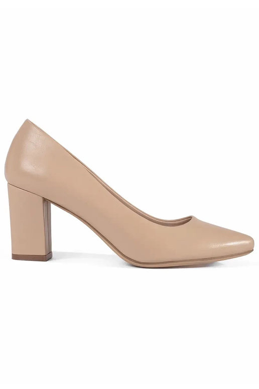 Beige Absatzpumps